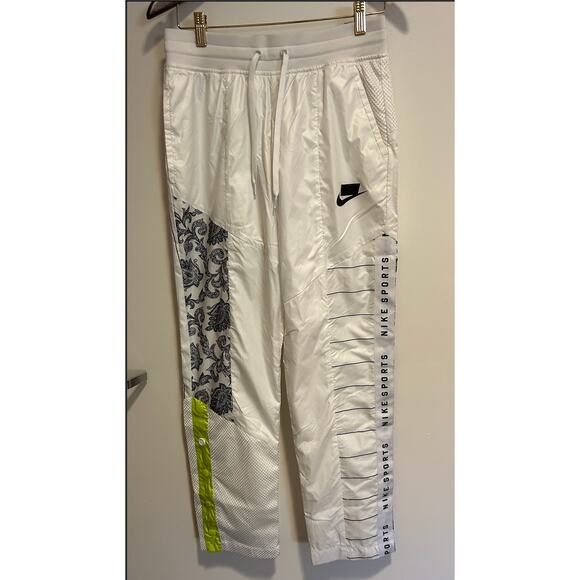 Nike Neon Green, White, Black Paisley Print Track Pants Size Small - Picture 2 of 7